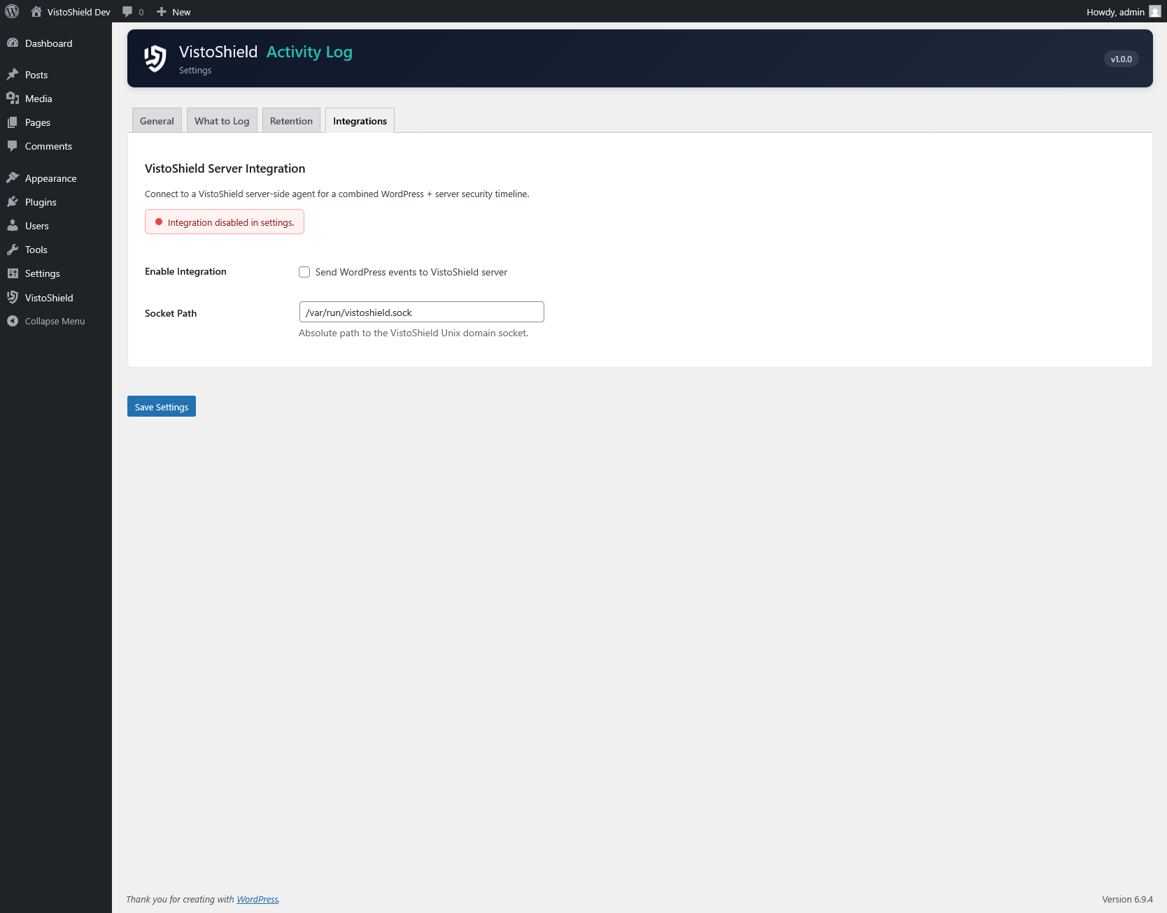 Real-time log with severity indicators