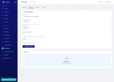 API Keys — Key management and access control